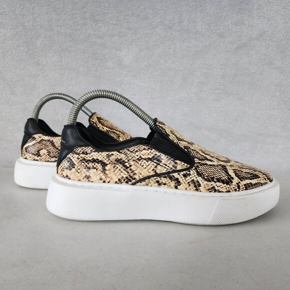 Rebecca Minkoff Shoes Womens 7 Python Snakeskin Print Slip On Sneakers Leather - Picture 2 of 13
